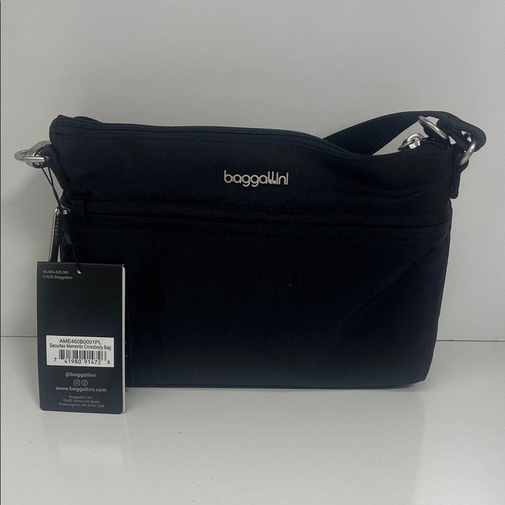 Baggallini Midnight Black Messenger Bag